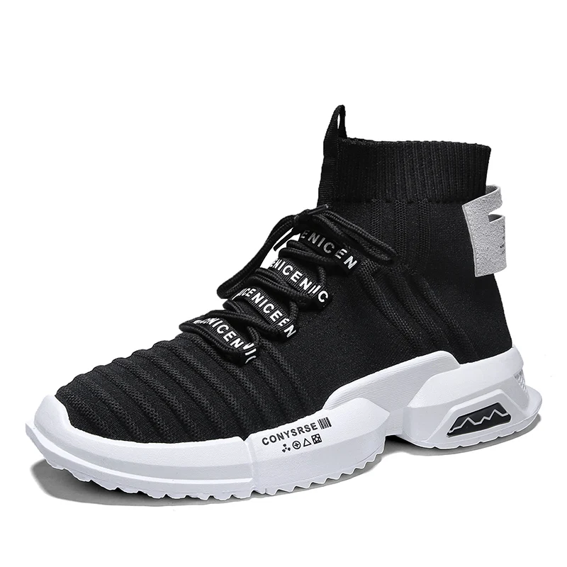 

2019 men's high-top sneakers men's shoes running shoes casual shoes comfortable breathable mesh men's shoes