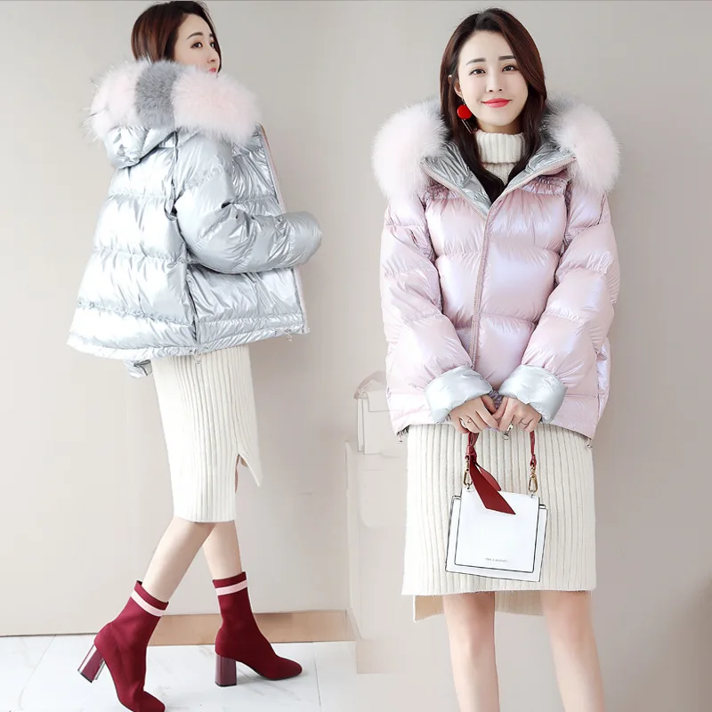 

Version Loose-Fit Slimming down Coat Short-height Cotton-padded Jacket-Style Cotton Coat Women's Short 2019 Winter Coat New Styl