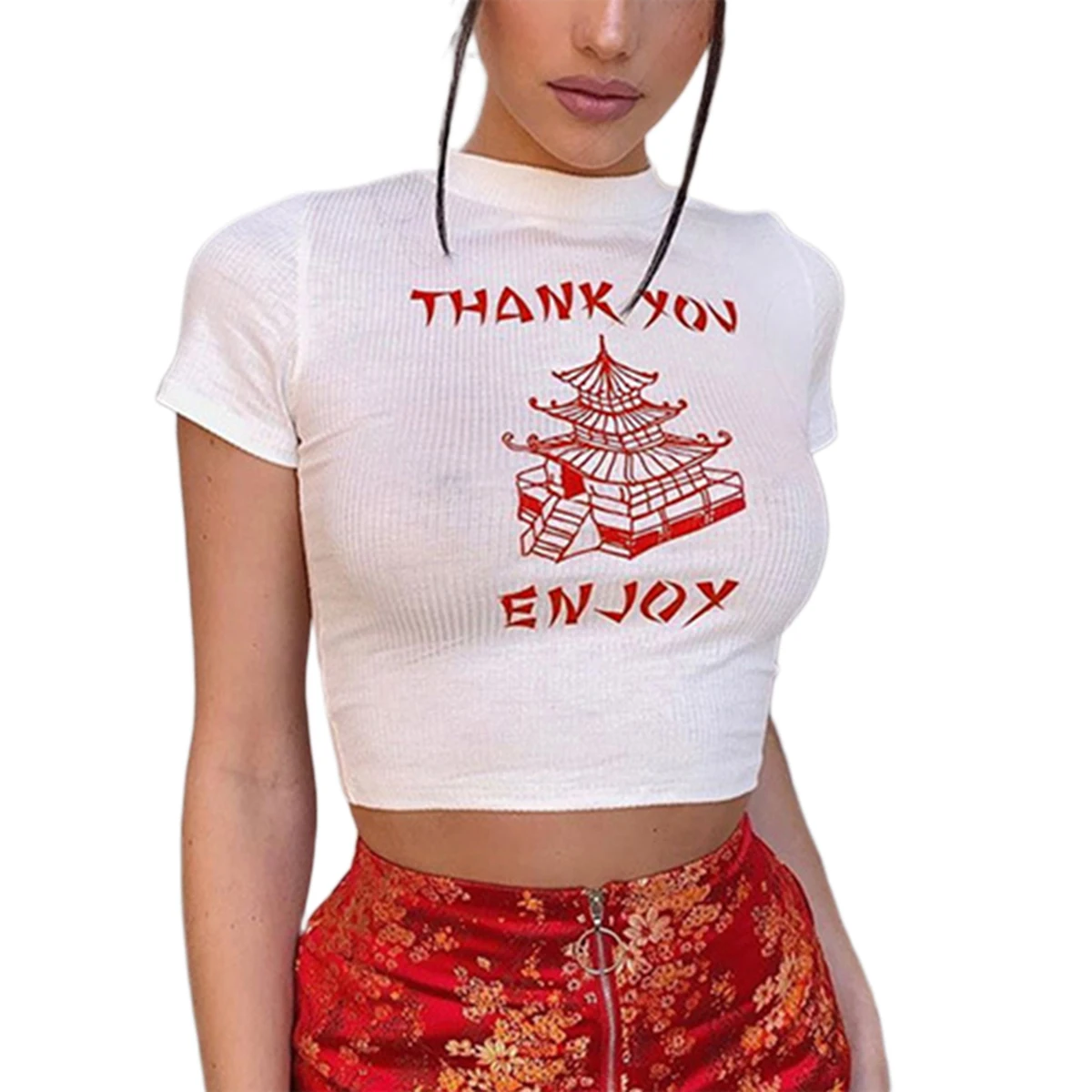 

Summer Top 2020 Short Sleeve Crop Tops Streetwear Tunic Pullover Top Shirt For Women Costume Ladies Shirts