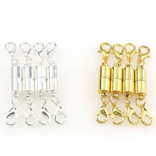5pcs Magnetic Connector with Lobster Clasp for DIY Jewelry Making Gold Silver Color Necklace Bracelet Chain Closure Findings 5pcs Magnetic Connector with Lobster Clasp for DIY Jewelry Making Gold Silver Color Necklace Bracelet Chain Closure Findings