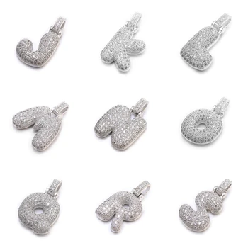 

Juya DIY 26 Alphabet Initial Letter Charms Pendant Supplies For Women Men Fashion Micro Pave Zircon Handmade Jewelry Making