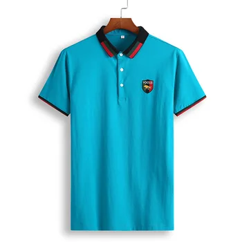 

Fat Man Men Short Sleeve T Shirt Plus Fat plus Leisure Polo Shirt Fat Extra Large Lapel Cotton T Shirt