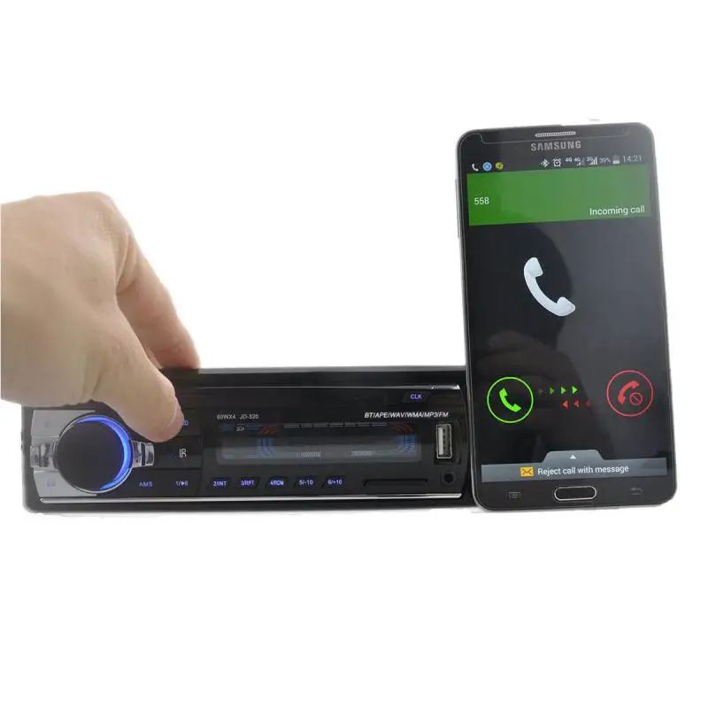 Автомобильный Bluetooth Радио стерео In-dash 1 Din плеер MP3/USB/SD/AUX-IN/FM ISO мощность Aux вход приемник автомобильные аксессуары