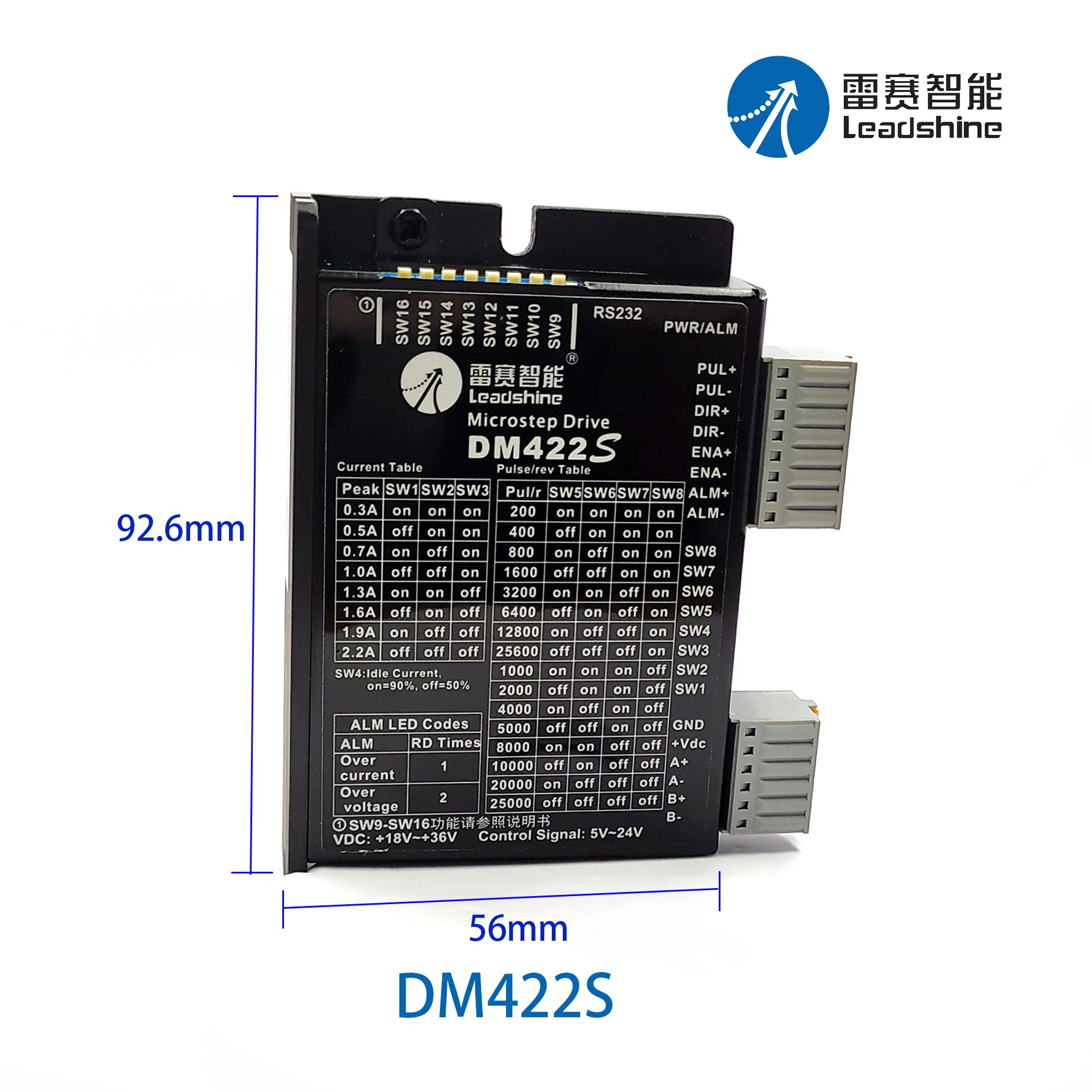 

Original Leadshine DM422S 20/28/35 Stepper Motor Driver NEMA08 NEMA11 NEMA14 Stepper Motor Driver