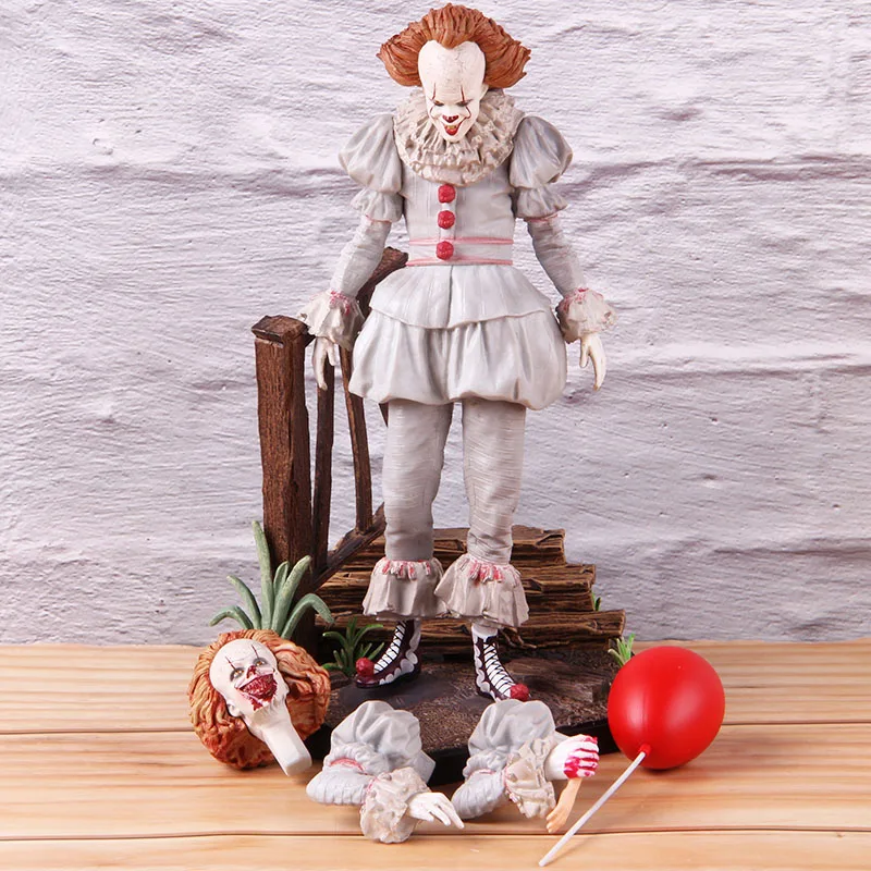 Стивен Кинг клоун Pennywise Статуэтка из ПВХ ужас Pennywise фигурка Пенни Wise Фигурки Коллекция Модель игрушки - Цвет: no colorful box