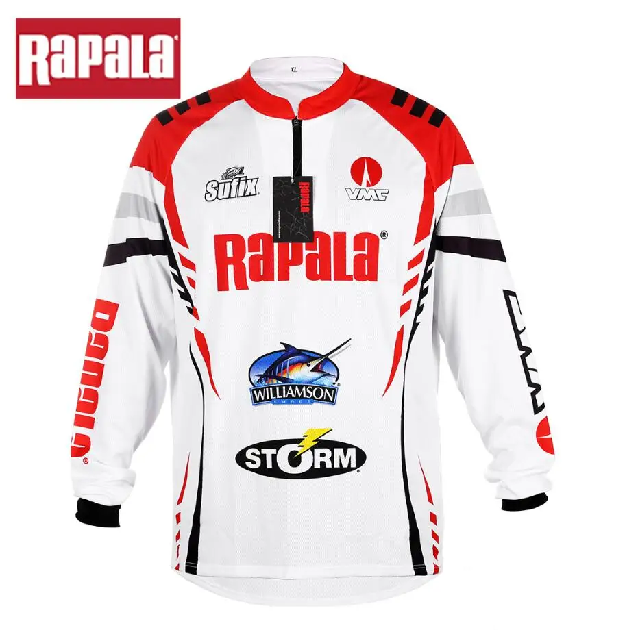 Красный Стиль Rapala бренд RAPPW11 одежда для рыбалки жилеты быстросохнущие анти-УФ рубашки для рыбалки Спортивная одежда для велоспорта с длинным рукавом - Цвет: Красный