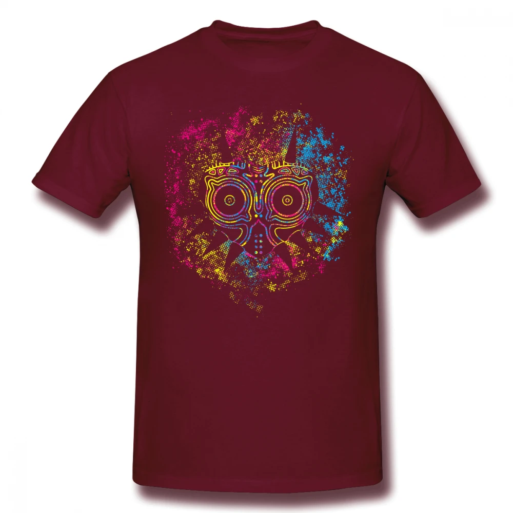 WineRed Футболка one yona Majoras Mask, футболка Majoras Mask, Пляжная футболка с коротким рукавом, Мужская футболка из 100 хлопка с принтом, 6xl - Цвет: WineRed