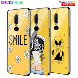 Черный силиконовый чехол Keep smile желтая задняя крышка для OnePlus 7Pro 7 6T 6 5T 5 Супер Яркий глянцевый чехол для телефона