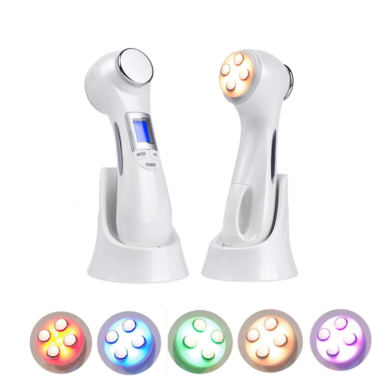 Cena Drop Ship nowy LED Photon urządzenie do podnoszenia twarzy częstotliwość radiowa EMS wibracje anti aging zmarszczki zmniejszyć leczenie trądziku przyrząd kosmetyczny