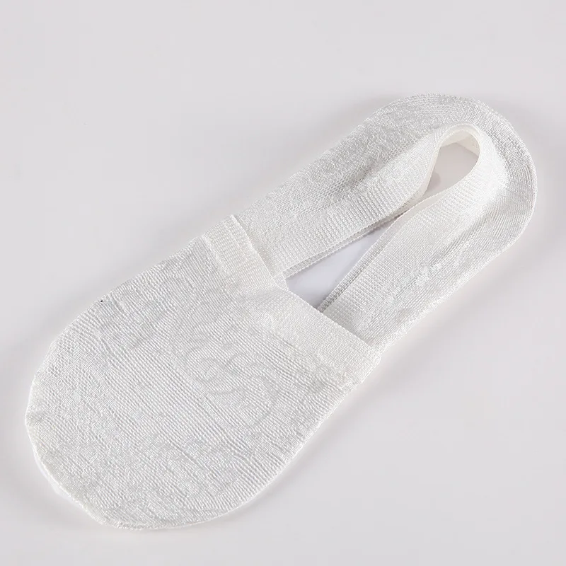 White 01 1 пара модные женские туфли для девочек Летний стиль кружевное платье с цветочным рисунком короткие носки противоскользящие невидимые носки до лодыжки очаровательные нескользящие носки - Цвет: White 01