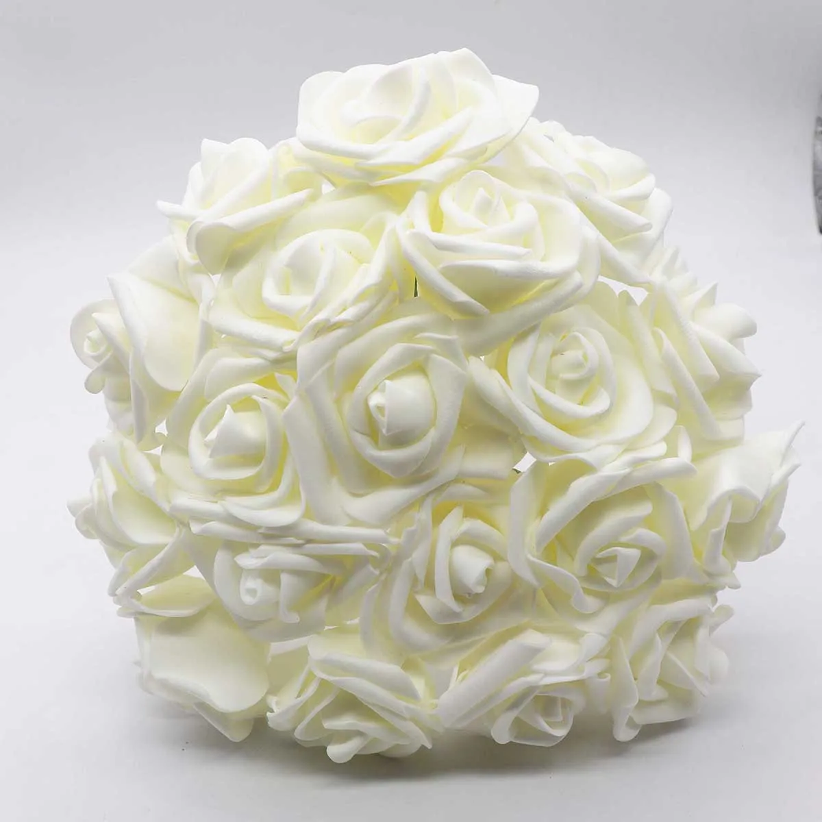 milk white 10 голов 8 см Красивые очаровательные Искусственные цветы ПЭ Пена розы цветы невесты Свадебный букет Декор Скрапбукинг DIY принадлежности - Цвет: milk white