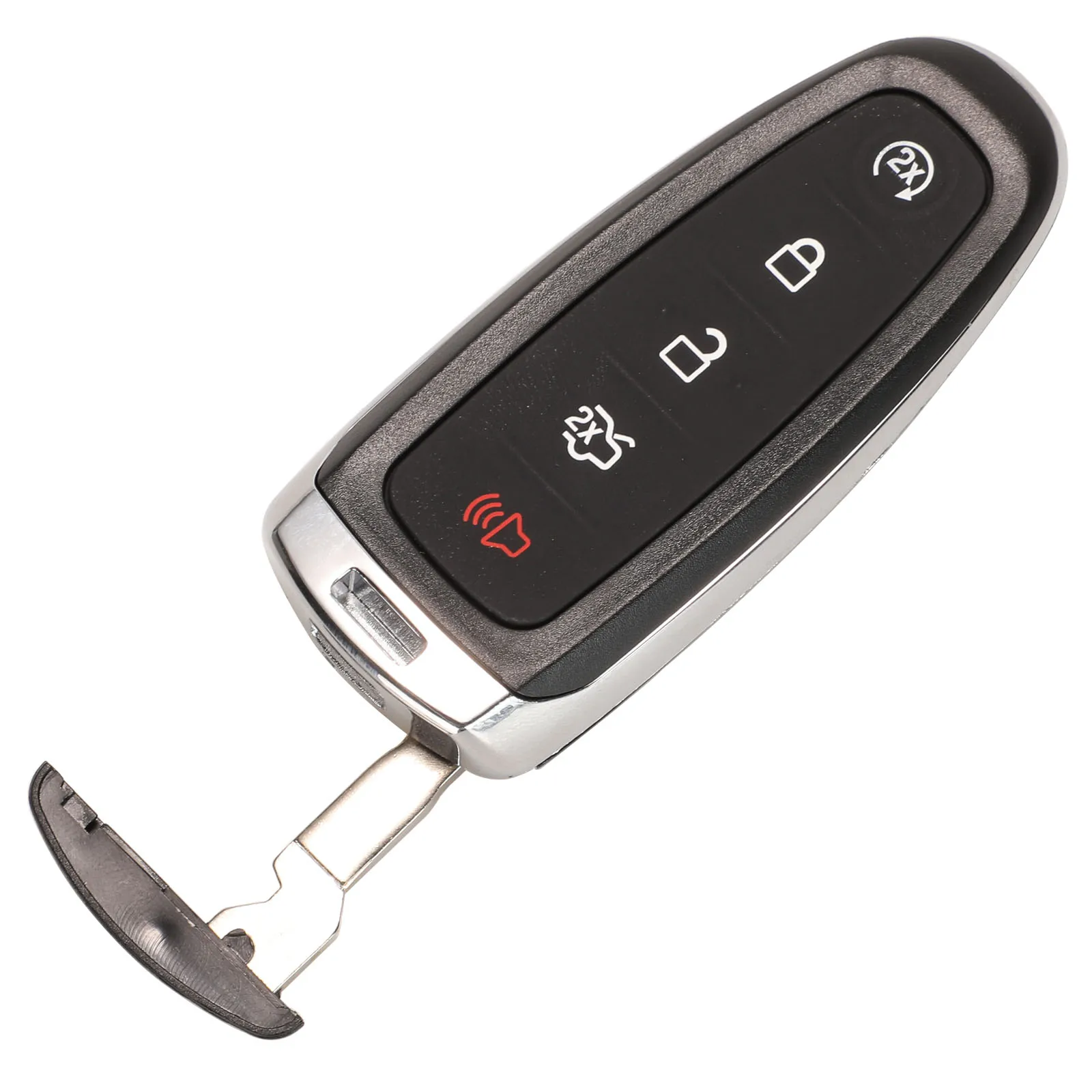 jingyuqin Remote Key Shell for Ford Edge Escape Flex Explorer Taurus 5 Button Car Key Fob Housing Replacement FO38 HU101 Blade