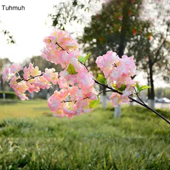 

100cm Silk Cherry Blossom Branches for Wedding Decoration DIY Cherry Trees Arch Artificial Flowers Bouquet