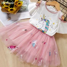 Платье для девочек, новинка года, Летние Стильные Детские платья принцессы, детская одежда красного цвета, с короткими рукавами, с принтом животных, дизайнерская одежда для девочек