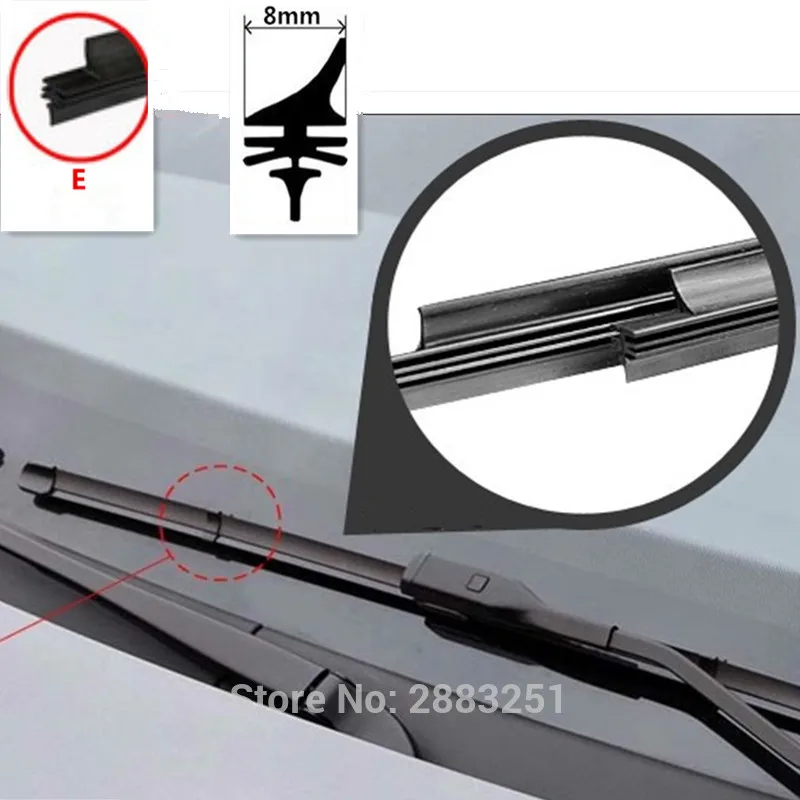 Free Shipping Car Windshield Wiper Blade Insert Rubber Strip(refill