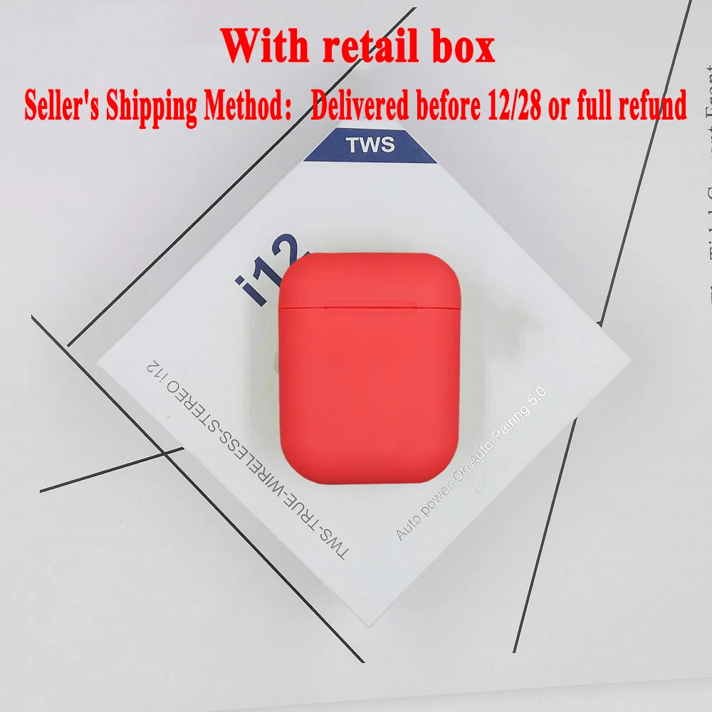 i12 Red With Box I9s i12 Tws Наушники Беспроводные Bluetooth 5,0 наушники мини наушники с микрофоном зарядная коробка спортивная Гарнитура для Xiaomi Redmi iPhone - Цвет: i12 Red With Box