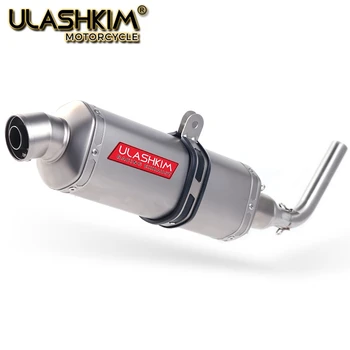 

Motorcycle Exhaust Muffler Link Pipe Carbon Fiber Exhaust middle Pipe Escape FOR honda GROM MSX125 MSX 125 2013-2015 slip on