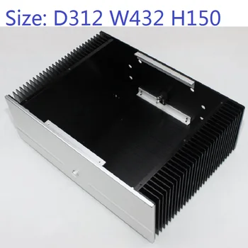 

Size: D312 W432 H150 DAC Amplifier Case Aluminum Chassis Power Supply DIY Case WA86 all-aluminum pure rear class A amplifier