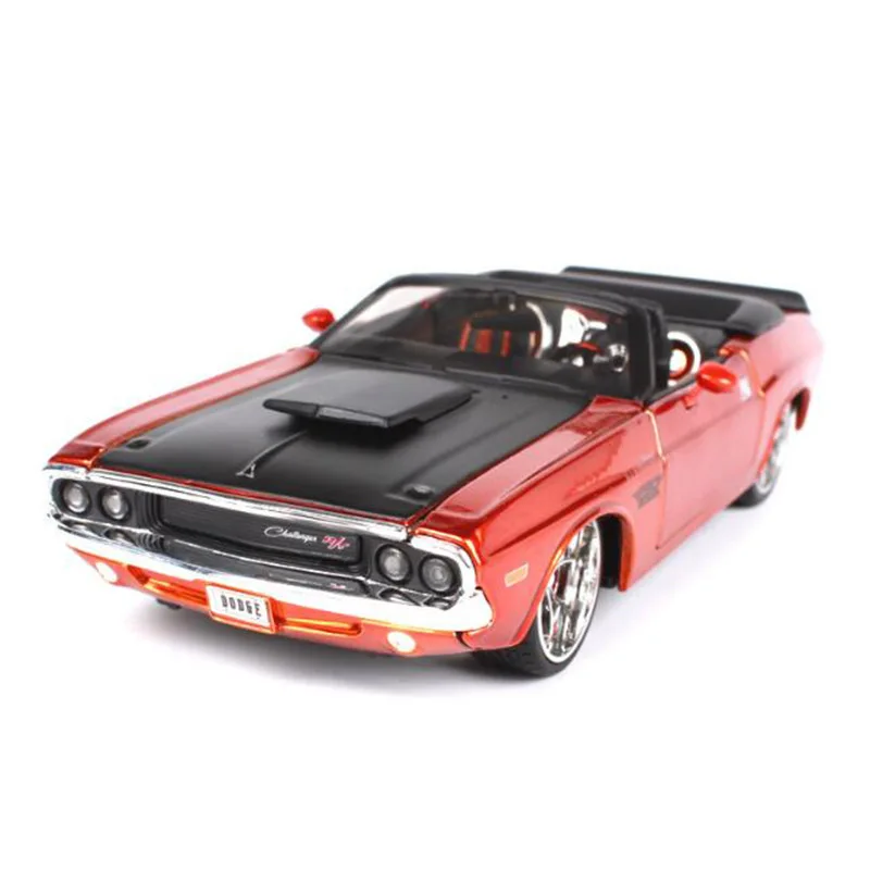 1:24 Винтаж Для Dodge Challenger 1970 мышцы ретро спортивный автомобиль усовершенствованный сплав коллекция автомобилей Модель литья под давлением металлическая модель игрушки