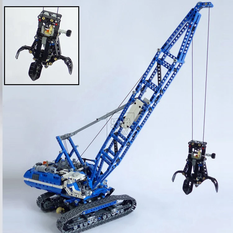 20010 Technic огромный гусеничный кран Строительные блоки Набор кирпичей игрушки совместимый кран 42042 набор с силовыми функциями