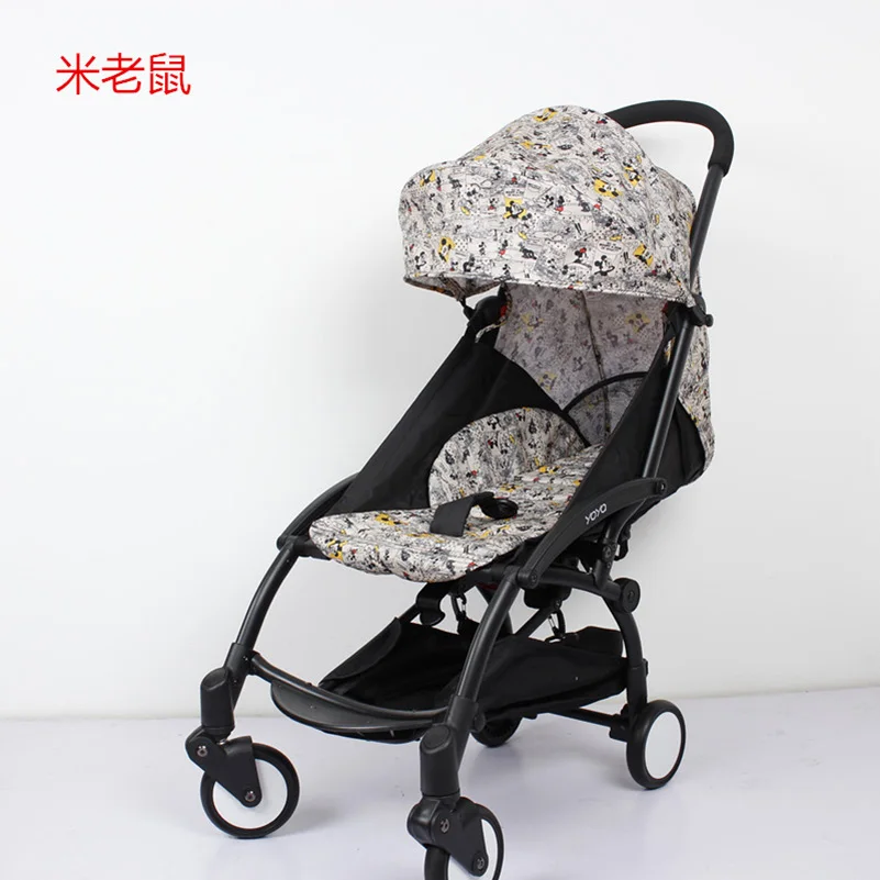 without stroller Детская коляска новая 15 видов стилей! BABYYOYA 175 градусов солнцезащитный чехол и Подушка сиденья набор Yoya yoyo аксессуары для детских колясок навес и подушка - Цвет: without stroller