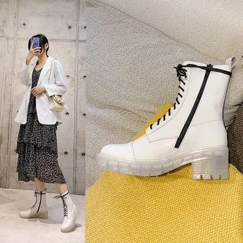 

Li Xiaolu's same Martin boots women's British style short boots new leather women's boots in autumn and winter 2020