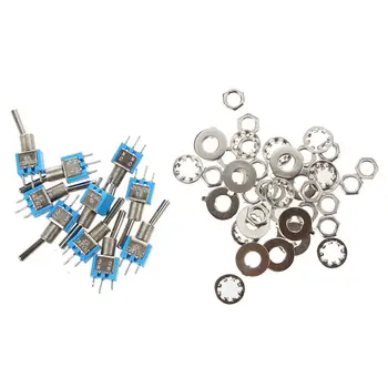 

10PCS SPDT On/On 2 Position Miniature Toggle Switch AC 125V/3A