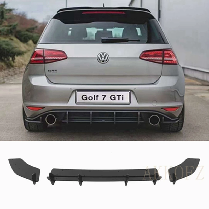 Задний автомобильный диффузор для губ Volkswagen Golf 7 VII MK7 GTI 2014-2017 | Автомобили и