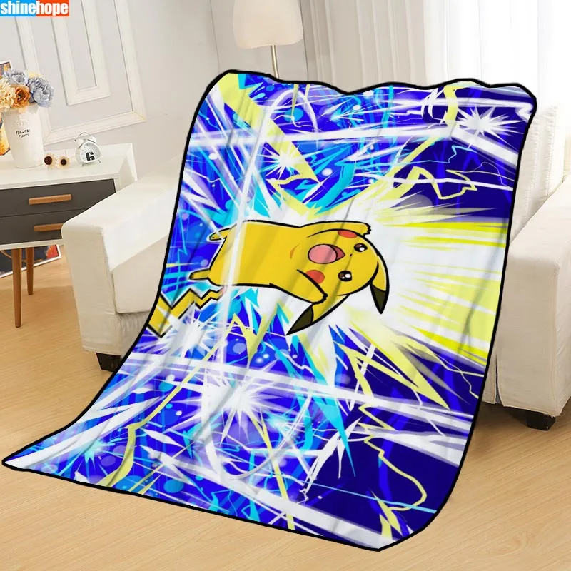 New Arrival Pokemon Blankets Printing Soft Nap Blanket On Home/Sofa/Office Portable Travel Cover Blanket - Цвет: Blanket 12