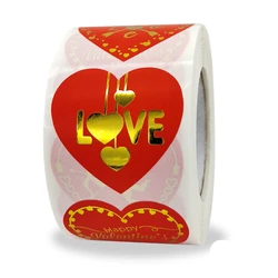 100-500 Pcs 1.5 Inch Red Heart Love Label Stickers for Baking Gift Card Party Wedding Festival Wrapping Small Business