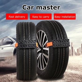 

2pcs Automobile Tire Snow Chain For Snow/Mud/Sand/Rain Ground,Car Suv Vehicle Type Escape Safe Anti-trapping Self-rescue Board