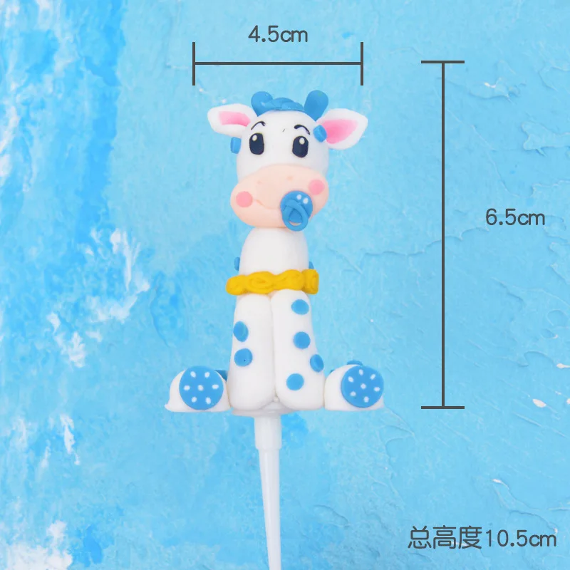 Soft Pottery Cake Decoration Cartoon Forest Small Animal Topper Lion Squirrel Birthday Baby Shower Party Cake Decor Favor