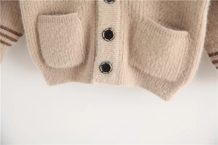 Autumn and Winter Sweater Children's Knit Cardigan Thickening Soft Boy Jacket Japanese Children's Clothing Girls Sweaters