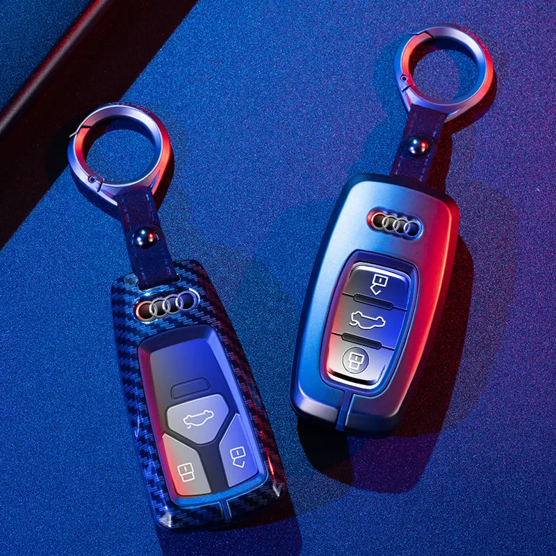 Car Key Cover Case For Audi A4L A6L Q5 A8 A5/A7 S5/S7 Intelligent 3 Buttons Remote Keyless key case,key case cover,car key shell,remote control case cover