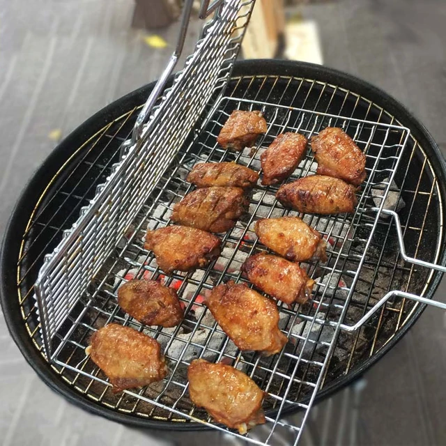 C2 Bbq Nem Tapadó Grillező Kosár Grill Hálószőnyeg Hús Zöldség Steak Piknik Party Szerszám Hőálló Grilllemez-Bélés