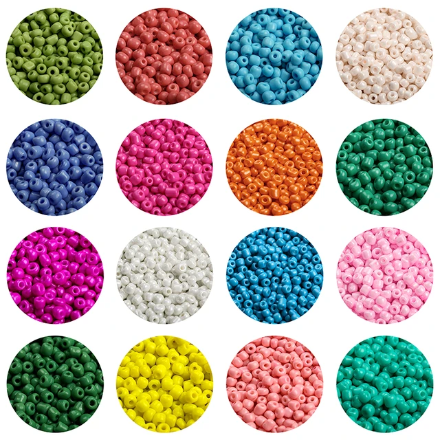 20g 2mm 3mm 4mm Colorful Glass Seed Beads Spacer Bracelet Beads