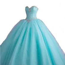 Светильник, Голубое Бальное Платье, 16, бальное платье, расшитое бисером и кристаллами, без рукавов, Vestidos De 15 Anos, дебютантное платье на заказ
