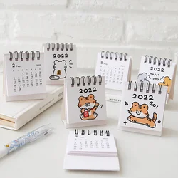 Calendrier de bureau en forme de tigre, Mini dessin animé mignon, planificateur quotidien, Agenda annuel Portable, organisateur, fournitures scolaires et de bureau, 2022 