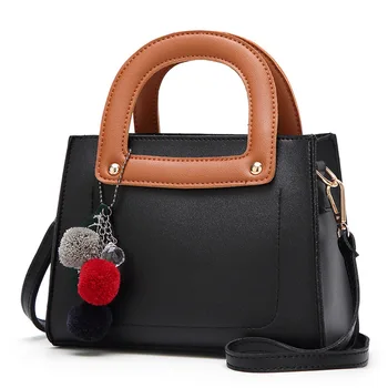 

Women's Bag New Retro Handbag Leaves Furry Ball Fashion Women's Mini Bag Shoulder Bag over-the-Shoulder Bag Bag