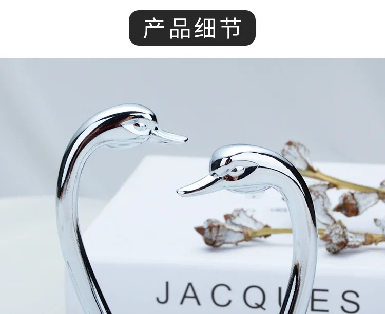 Zinc Alloy Creative Swan Base Dessert Tableware Fruit Fork Sign Placed Decoration bai jian pin Customizable