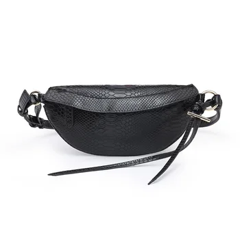 

2020 Fashion Women Waist Pack Snake Pattern Leather Belt Bag Slim Ladies Chest Packs Waist Bag Belt Wallet