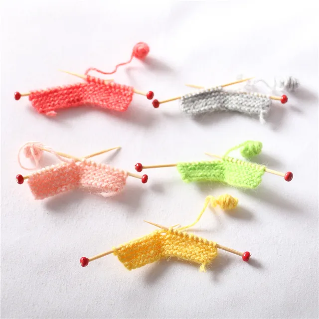 1/6 1/12 doll house  Miniature Mini Artificial Wool Props Diy Accessories Knitted Sweater Yarn Ball Doll Accessories 3
