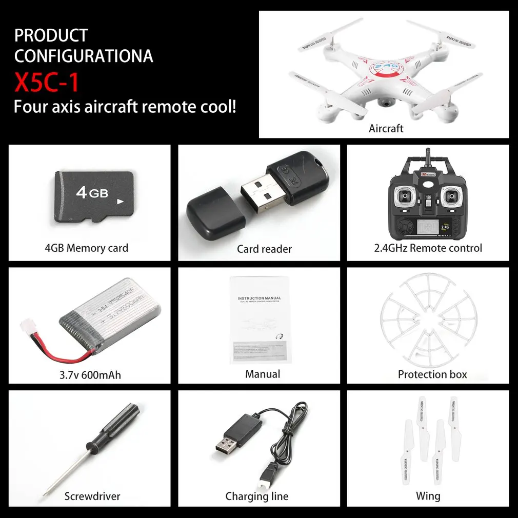 X5C-1 2,4G 4 канала 4 оси 6-осный гироскоп Безголовый RC Quadcopter RTF р/у с пультом дистанционного управления Управление 360 градусов 3D кувыркается
