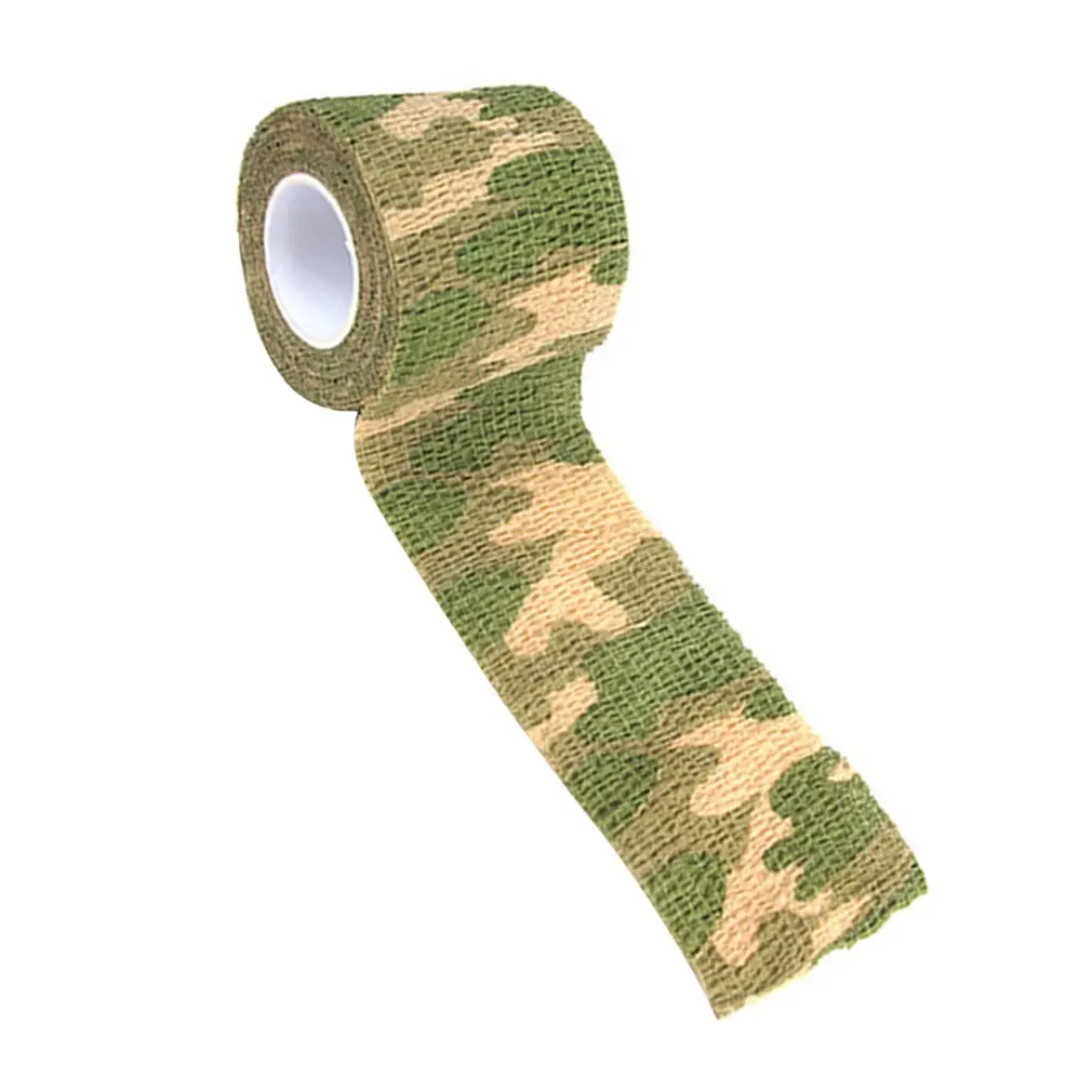 light green Используется многократный камуфляж самоклеящийся эластичный бандаж наружная телескопическая Спортивная защитная лента Камуфляжная Лента - Цвет: light green