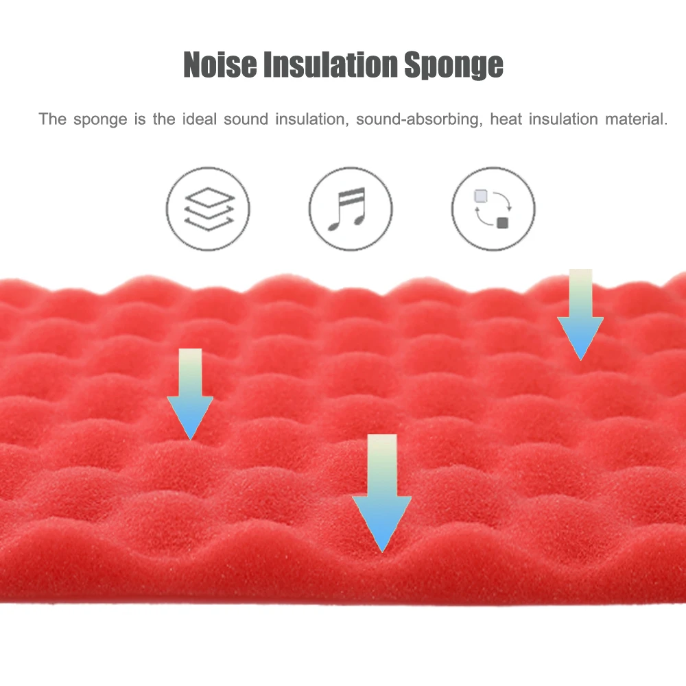 US $14.39 24pcs Recording Soundproof Foam Video Room Sound Noise Insulation Sponge Wall Deadening Sound absorbing cotton noise reduction