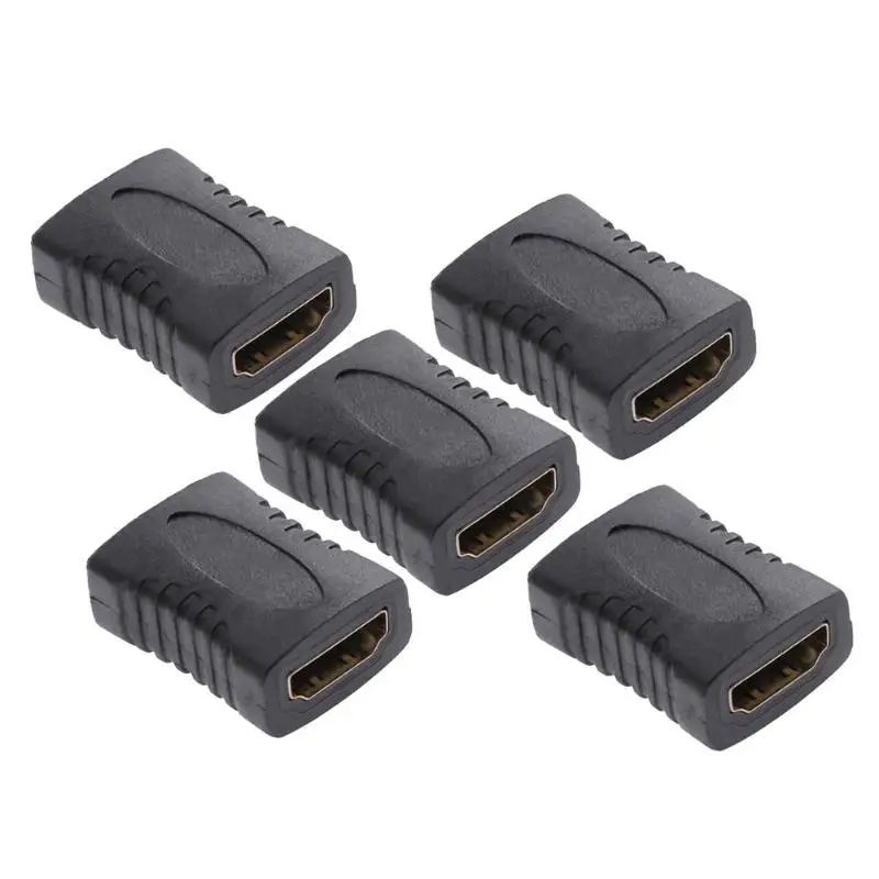 5 шт. 1080P Золотой соединитель Столяр HDMI Женский к женскому кабелю удлинитель адаптер позолоченный интерфейс износостойкость гибкость