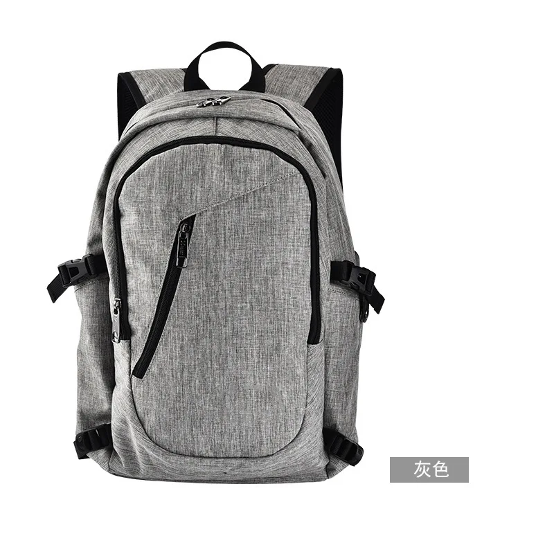 

Ougger Men's Backpacks Multi Functional Travel Bag Large Gray Nylon High Quality Simple Large Capacity Bag for Business trip