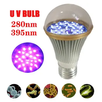 

3W / 5W UV Germicidal Lamp E27 Mite Removal Bulb UV Mite Removal Odor Lamp Bulb Home Disinfection Safety UV Light Bulb