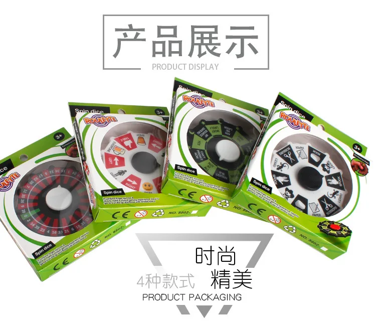 Creative Hand Spinner Beer Advertisement Gift KTV Drinking Game Turntable Truth Or Dare Compass Toy