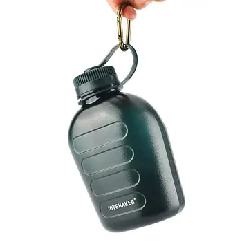 1L Army Green Plastic Sports Water Bottle Survival Kitchen And Home Kettle Outdoor Sports Water Bottle 4